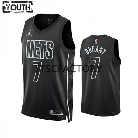 Canotte Bambino Brooklyn Nets Kevin Durant 7 Jordan 2022-23 Statement Edition Nero Swingman